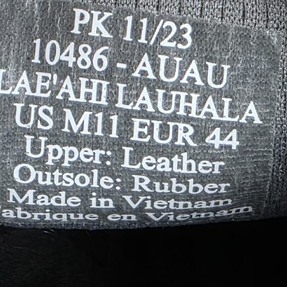 OluKai Lae‘ahi Lauhala Mens Dark Brown Size 11 Leather Slip On Shoes 10486-AUAU main image 11